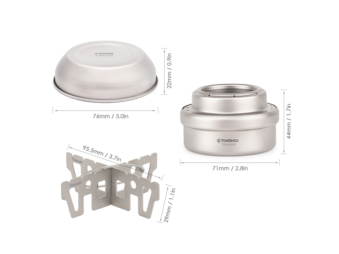 Estufa de Álcool Titanium Portátil Camping