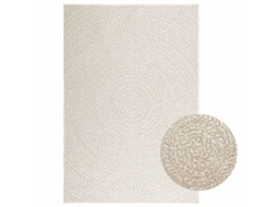 Vidaxl Tapete Zizur Creme 120x170cm Aspeto De Juta Interior E Exterior