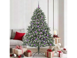 Vidaxl Árvore De Natal Artificial Verde 180 Cm Pvc, Plástico E Aço