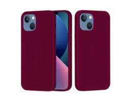 Capa De Silicone Para Iphone 14 - Cor Sólida, Proteção Fina E Antiaderente - Violeta
