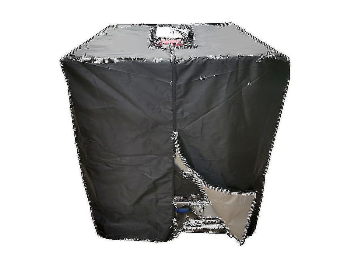 Capa protetora para barril IBC de 1000L, impermeável, resistente à poeira e aos raios UV, em tecido Oxford 210D, preta.