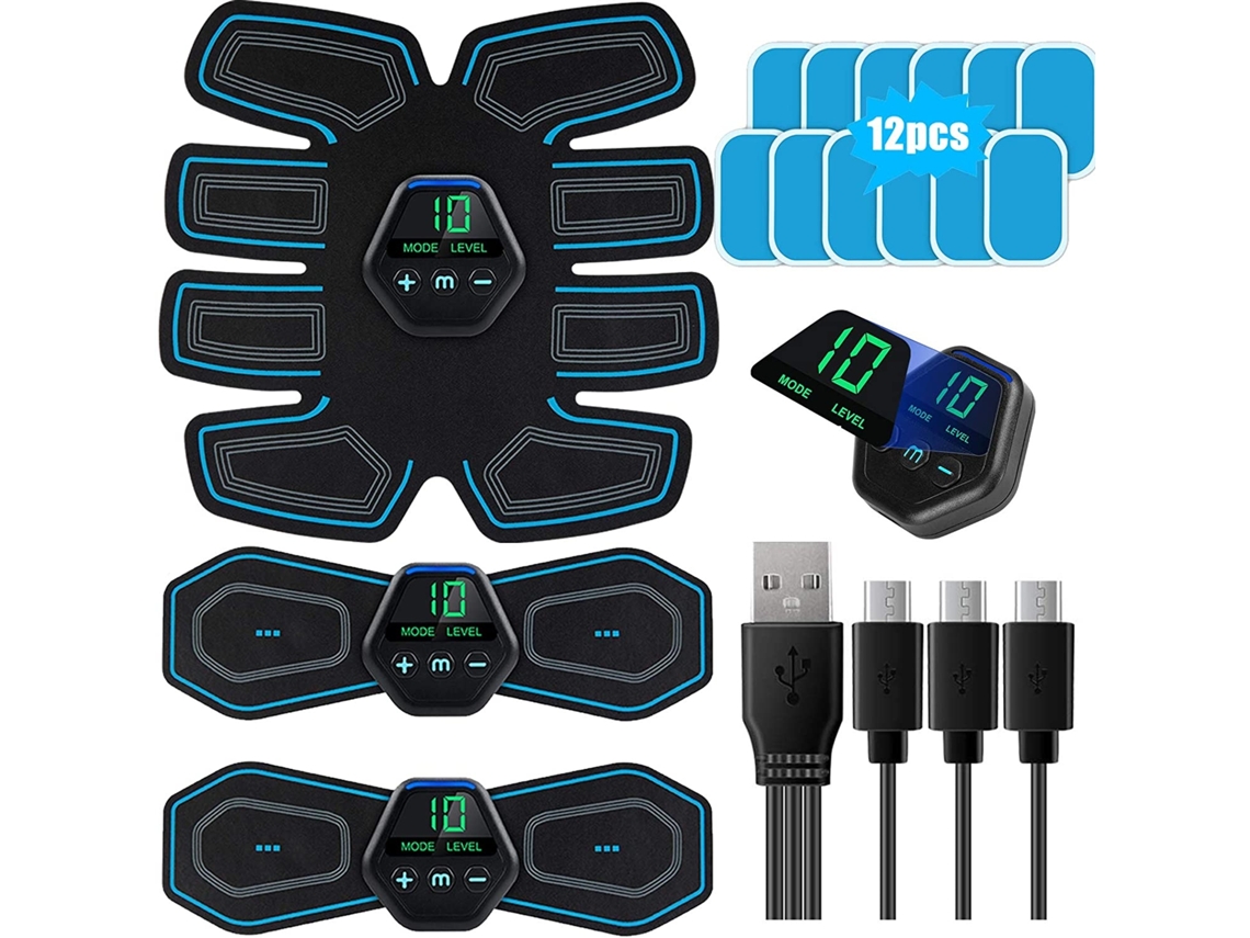 Lurelia Abs Ems Estimulador Muscular Treinador Smart Fitness Treinamento Abdominal Dispositivo Elétrico De Emagrecimento Para Perda De Peso Corporal