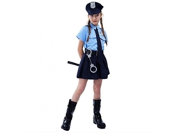 Fantasia de policial para meninas, modelo 2026, ideal para festas de Halloween e cosplay. Alta qualidade, tamanhos 2 a 8 e 4 a 6 anos.