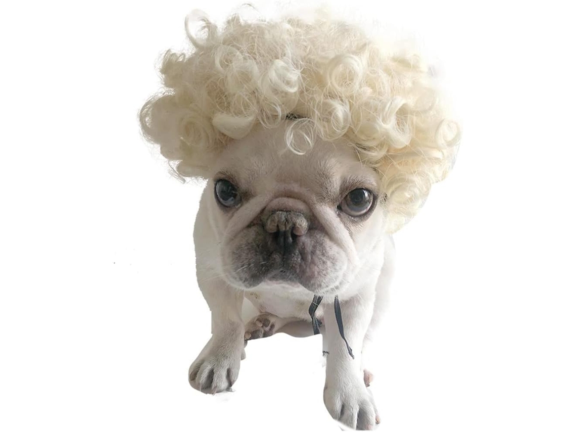Perucas Transformação De Visual Com Alça Elástica Ajustável, Acessórios Cabelo De Estimação, Decoração