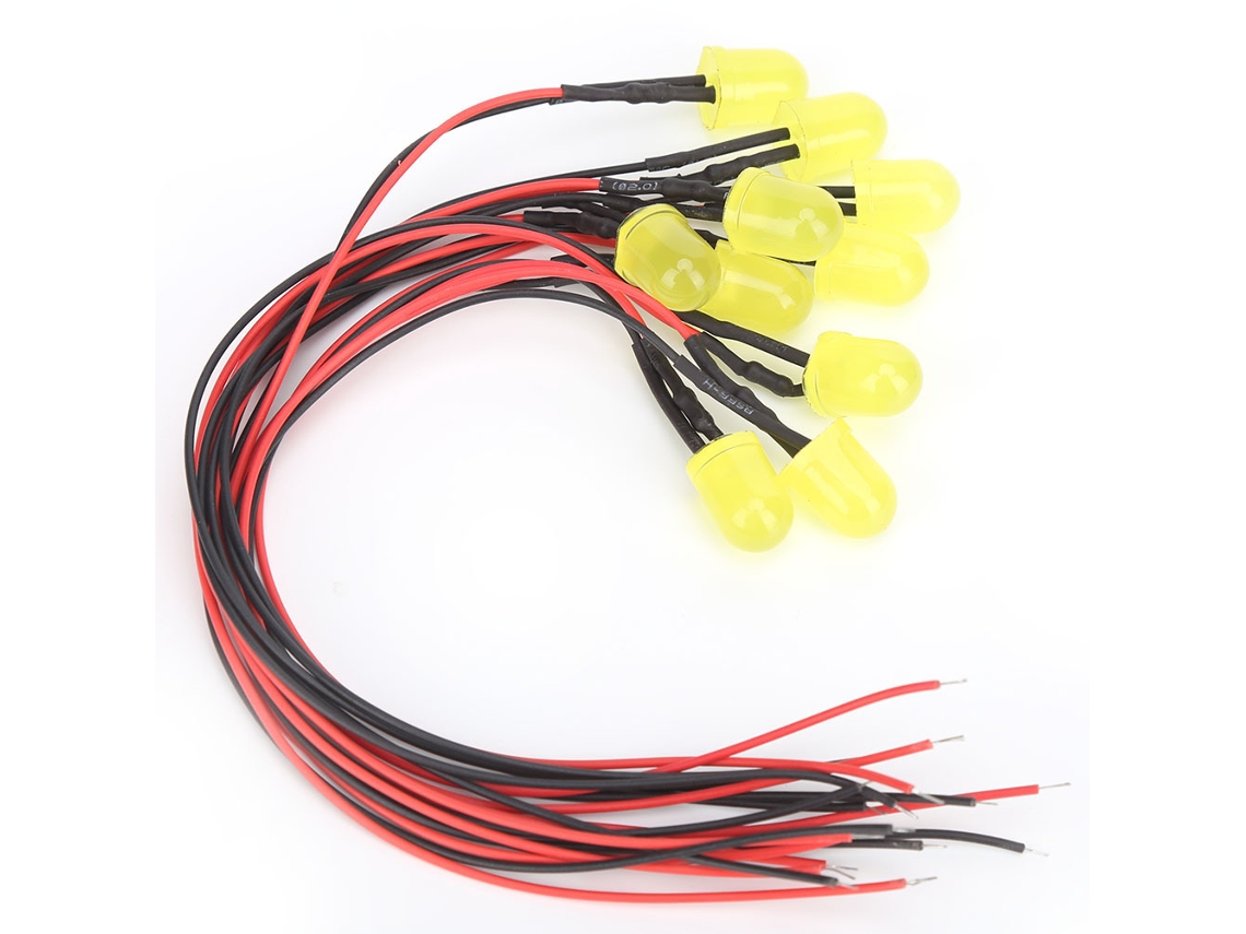 Laxiscreed Pack De 50 Lâmpadas Led Coloridas De 12v, 0,06w, Com Fios De 20cm, Ideal Para Ambientes Industriais