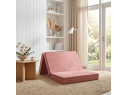 Vidaxl Sofá Cama Dobrável 100 X 67 X 45 Cm Rosa