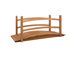 Vidaxl Ponte De Jardim 140x60x60 Cm Madeira De Abeto Maciça