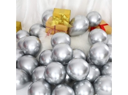 100 Globos Metálicos De 5 Polegadas De Látex Decorativos Para Aniversário, Casamento E Noivado