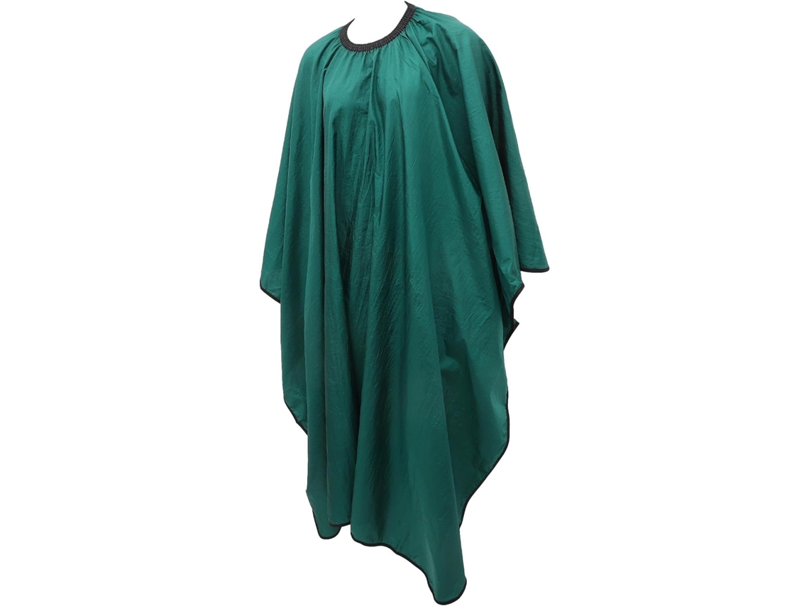 Capa De Barbeiro Para Adultos Em Pongee Verde, Impermeável E Flexível, Para Cabeleireiro.