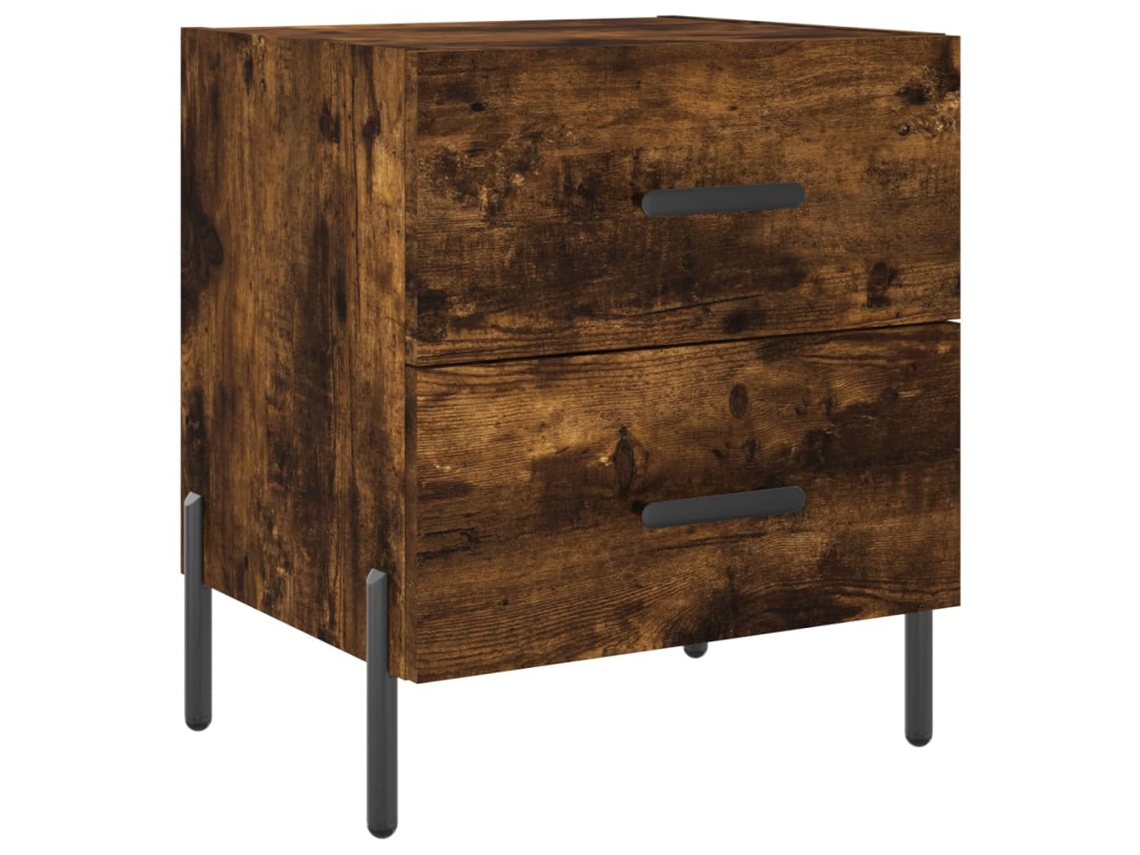 Bedside Cabinet, Bedside Cabinets Vidaxl Marrom Madeira Processada (n/a)