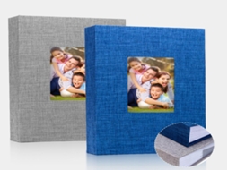 Lurelia Álbum De Fotos, 6x4, 10x15cm, 300 Bolsos, Capa De Linho, Cor Azul