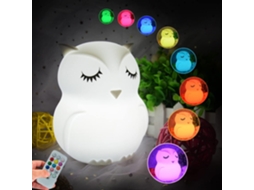 Luminária Noturna Led, Formato De Coruja, Em Silicone, Para Quarto, Cabeceira, Sala De Estar E Ambiente Acolhedor