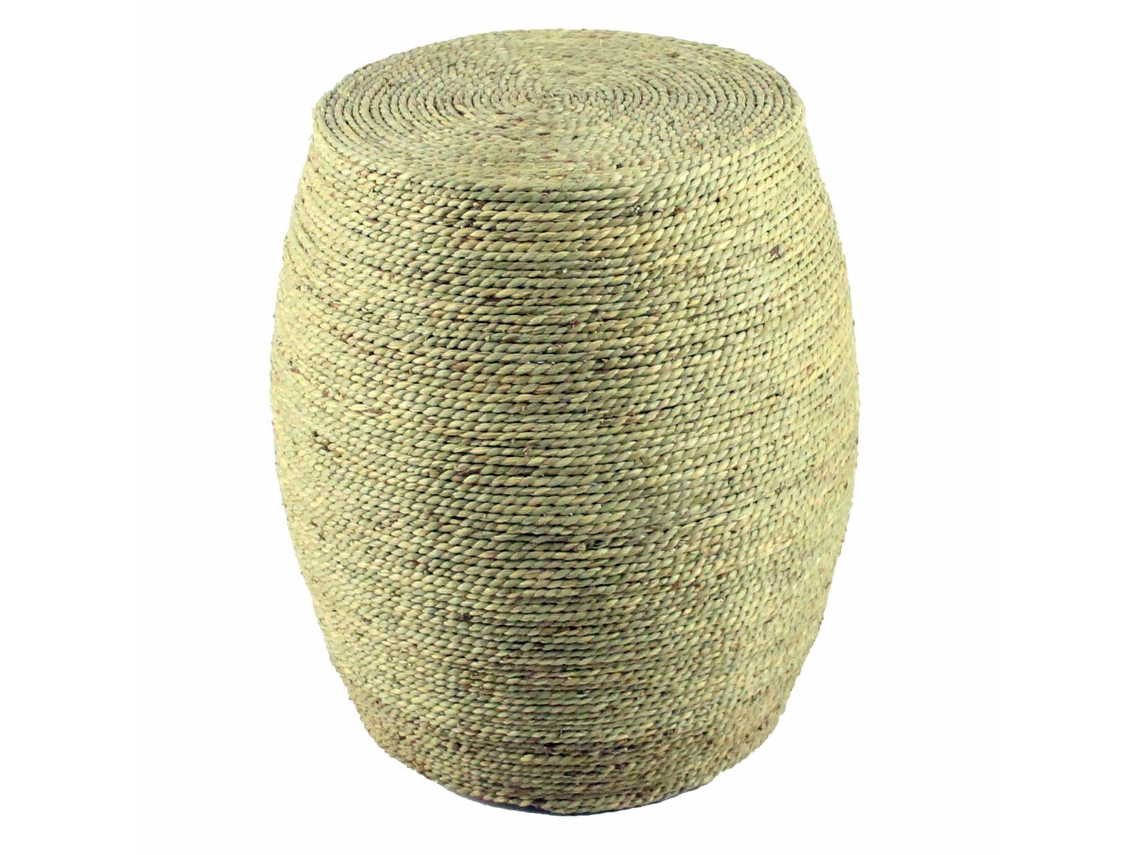 Repousa-Pés DKD HOME DECOR (Castanho Claro - Cânhamo - 45 x 45 x 52 cm)