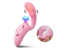 Vibrador de Sucção Clitoriana de Aquecimento de 15 Modos para Mulheres Rosa VEANXIN