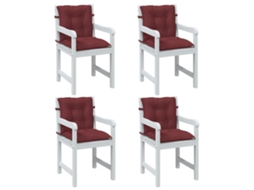 Vidaxl Almofadões Lombares P/ Cadeiras 4pcs Mesclado Tecido