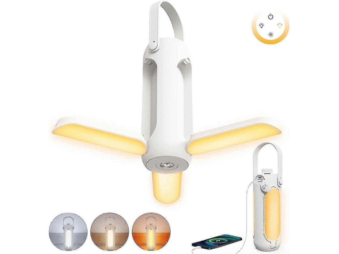 Luz De Acampamento Recarregável, Lanterna De Acampamento De 10000mah Com 3 Modos Reguláveis, Lâmpada Para Barraca Ao Ar Livre Olysi Shop