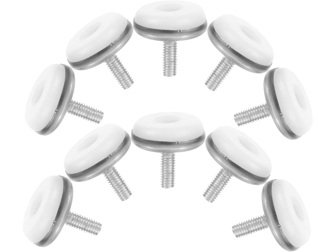 Kallory Conjunto De 10-niveladores Ajustáveis Para Pés Móveis, Ideais Para Armários, Camas, Cadeiras, Mesas E Vitrines