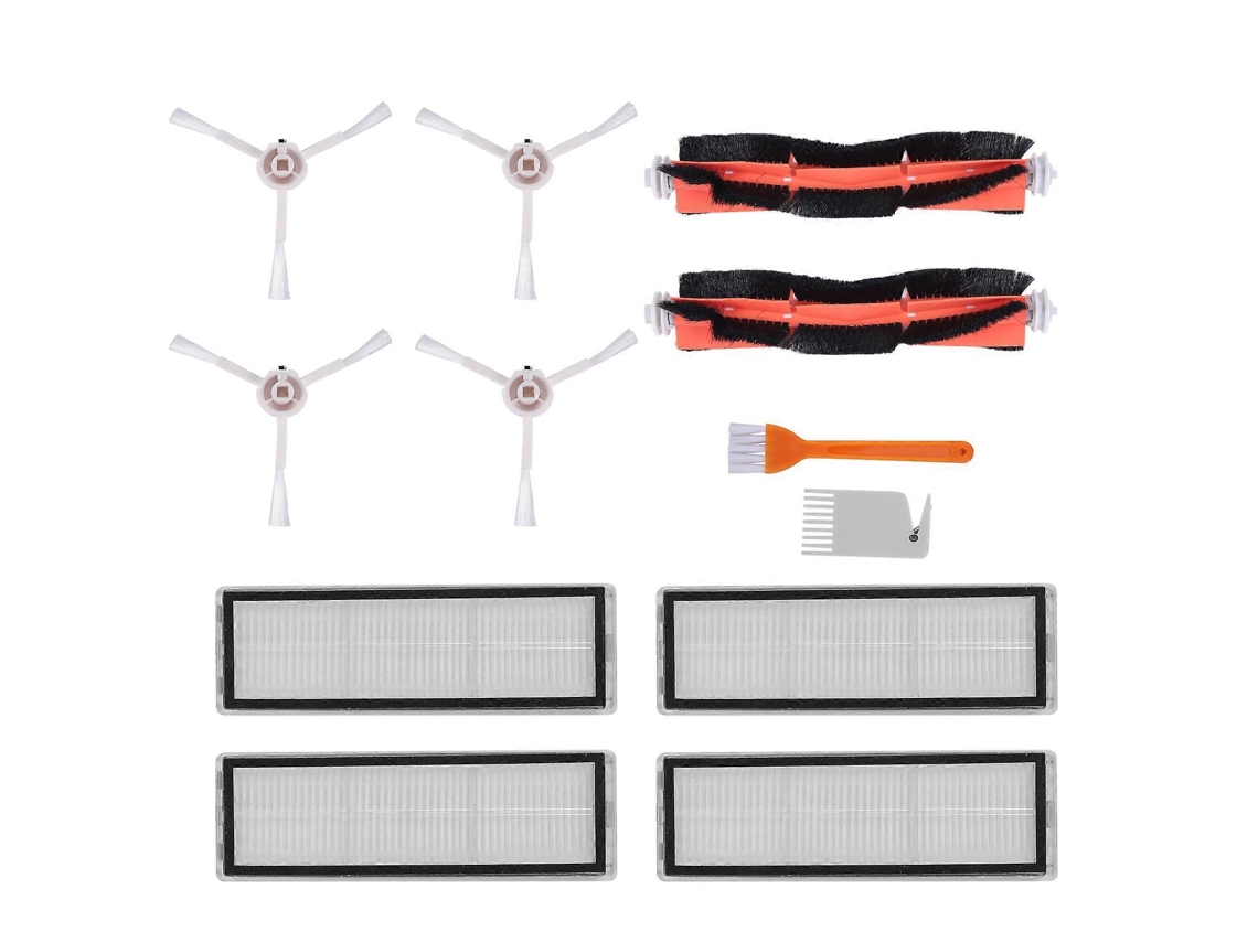 Conjunto De 10 Escovas Principais, Laterais E Filtros Para Aspirador Robô Xiaomi Mijia 1c Stytj01zhm - Peças E Acessórios A