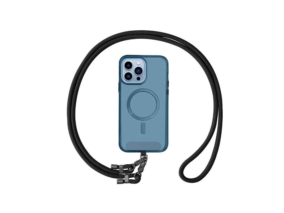 Qu-cordão Ajustável Para Celular Com Gancho Duplo De Metal, Função Anti-perda, Feito De Corrente De Nylon, Acrílico E Poliéster