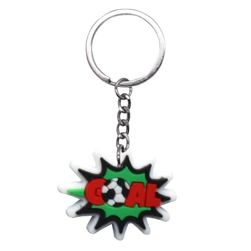 (pacote Com 2) Chaveiros Com Tema De Futebol, Em Borracha Macia De Pvc, Pingentes Decorativos