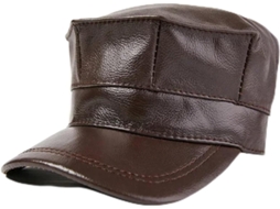 Gorros Térmicos de Inverno em Couro Genuíno, Bonés para Mulheres e Homens, Couro Bovino. SFUSHOS