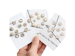 Botões de Broche Alfinetes de Broche Pacote com 30 Branco Model 2 INF