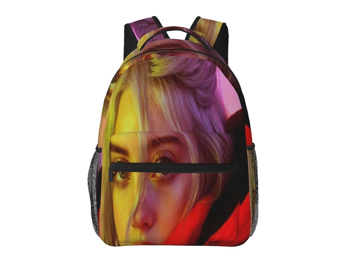 Mochila De Estudante Billie Eilish T132, Leve E Durável, À Prova Dágua E Com Alça De Ombro Ajustável. Olysi Shop