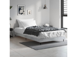 Vidaxl Estrutura De Cama 90x190 Cm Derivados De Madeira Cinza Cimento