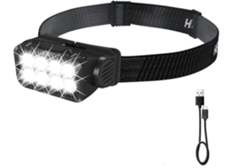 Farol Recarregável BISBISOUS K353 1000 Lúmens 8 Led Sensor de Movimento Usb C 5 Modos Preto VIGA EUROPE