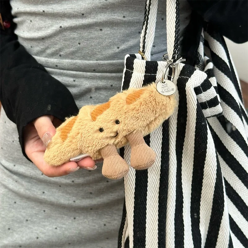 Pingente de Pelúcia em Formato de Comida, Macio, Fofinho e um Presente Adorável. MDUG (baguette)