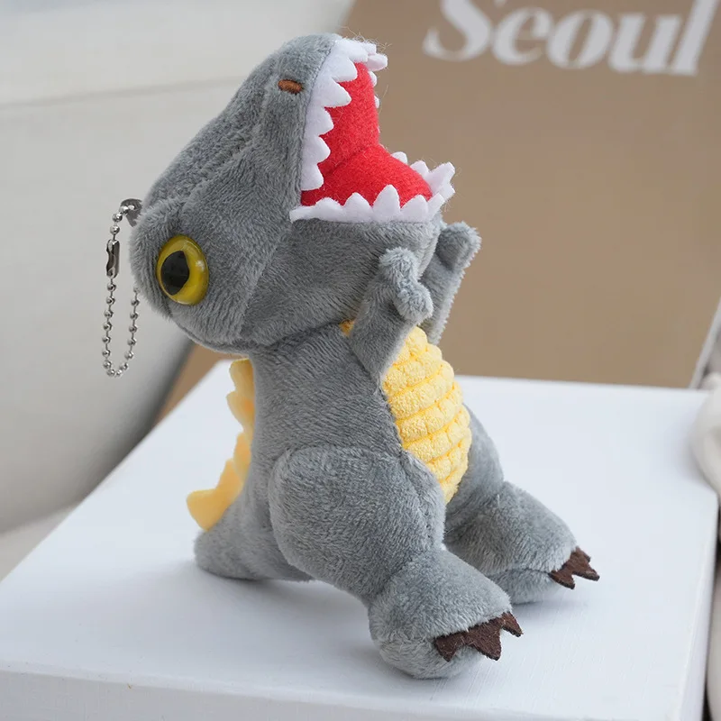 Chaveiro de Dinossauro Rex de Pelúcia , Fofo e Perfeito para Decoração. MDUG (cinza)