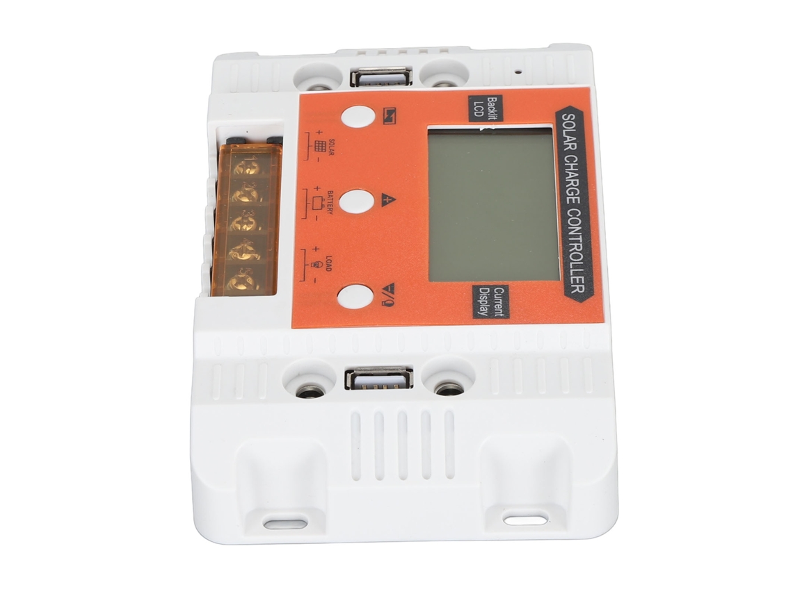 Laxiscreed Controlador De Carga Solar Com Visor Lcd Retroiluminado E Saída Usb Dupla