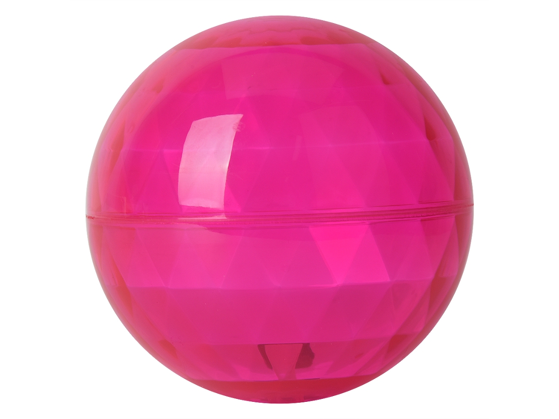 Mali bola Elástica Transparente com Efeito de Luz Brinquedo Infantil Exercício Outdoor Rosa