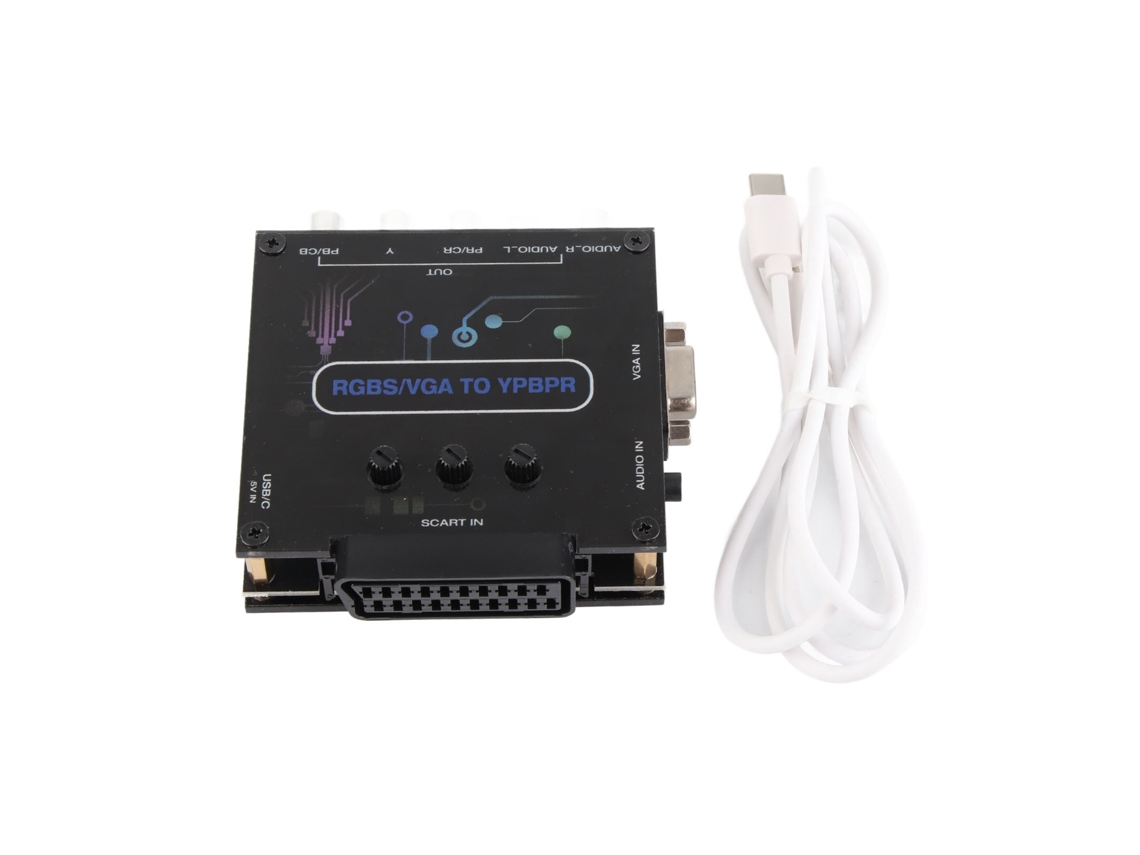 Conversor Rgbs Vga Scart Para Componente Ypbpr Sfc, Mega Drive, N64, Dreamcast, Wii, Mega Drive E Saturn