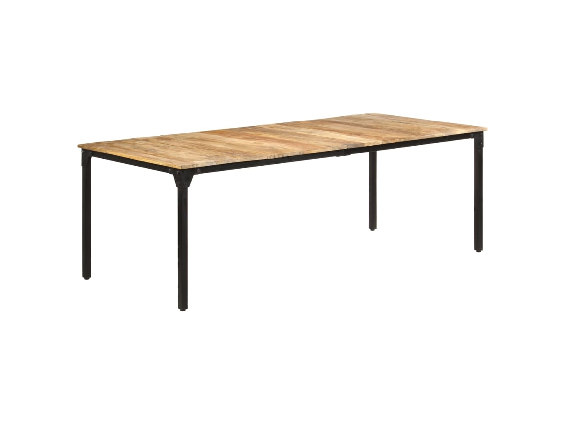 Vidaxl Mesa De Jantar 220x100x76 Cm Madeira De Mangueira Áspera
