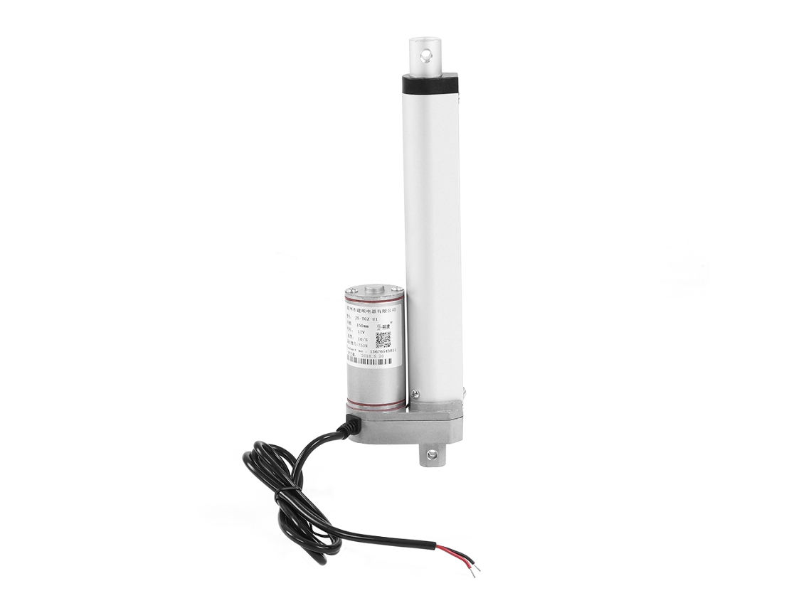 Atuador Linear Elétrico 12v 750n Curso 150mm Motor Suporte Inox Silencioso