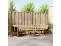 Vidaxl Conjunto De Sofás Para Exterior 8 Pcs Natural E Bege