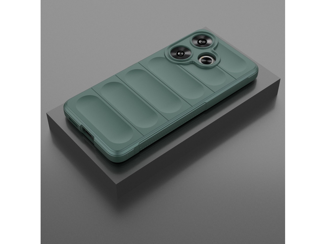 Capa Hexinyigjly Para Redmi Turbo3/poco F6 Antichoque Com Toque Sensorial Verde