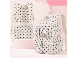 Mochila Infantil Para Menina, Ideal Para Livros Escolares Do Ensino Básico E Secundário. Bege Hexinyigjly