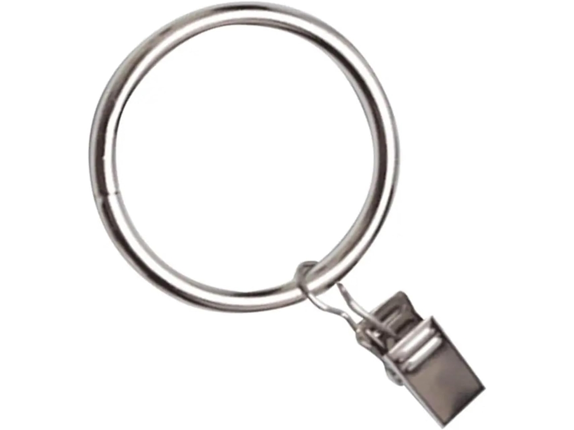 Conjunto De 50 Ganchos Cortina 35 Mm, Anéis Metal Para Pendurar