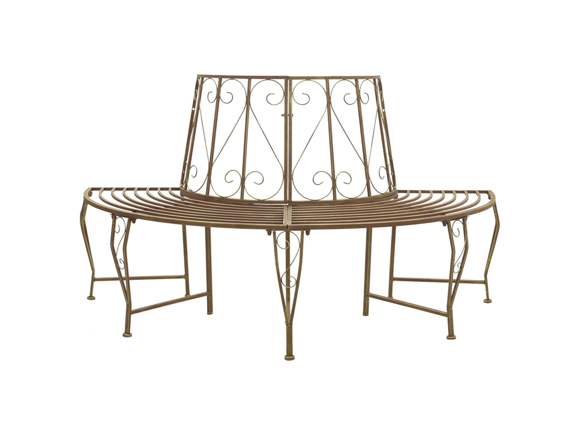 Vidaxl Banco De Árvore 4-número De Lugares 160 X 80 X 89 Cm Aço