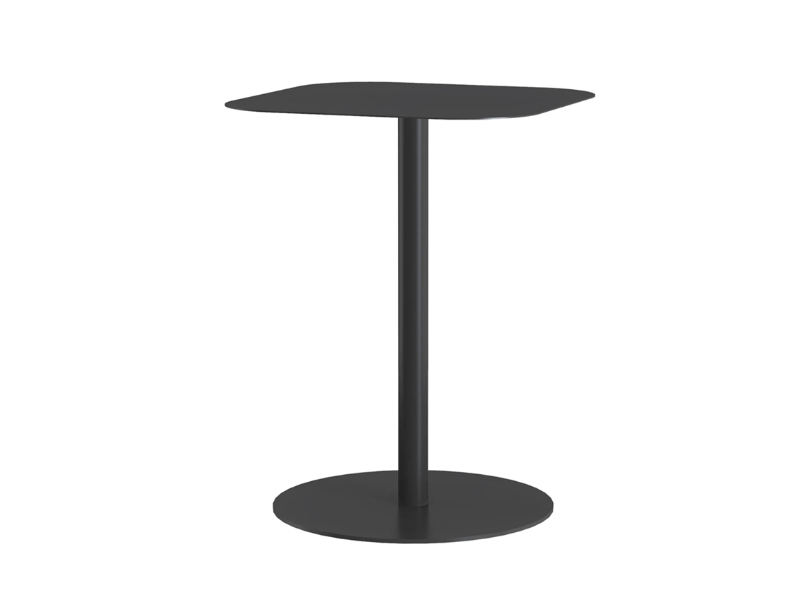 Mesa de apoio Nastätten para interior/exterior, quadrada, 50x40x40 cm, preta.