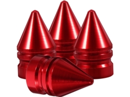 Tampas De Válvula De Pneus De Liga De Alumínio Vermelho Para Carros E Motocicletas