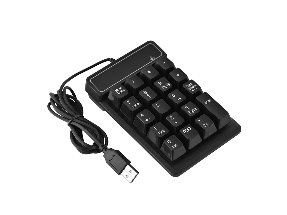 Teclado Numérico USB com 19 Teclas, resistente à água | S/MARCA