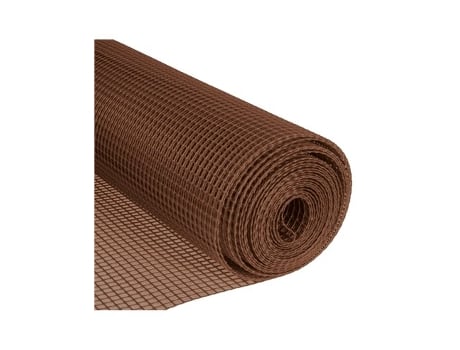 Tela Plástica 10x10mm 1x25m Marrom Navelis