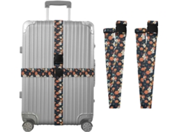 Conjunto De 2 Cintas Bagagem Com Estampa Pássaros E Flores Para Malas, Cintas De Viagem, Acessórios Para Cintos