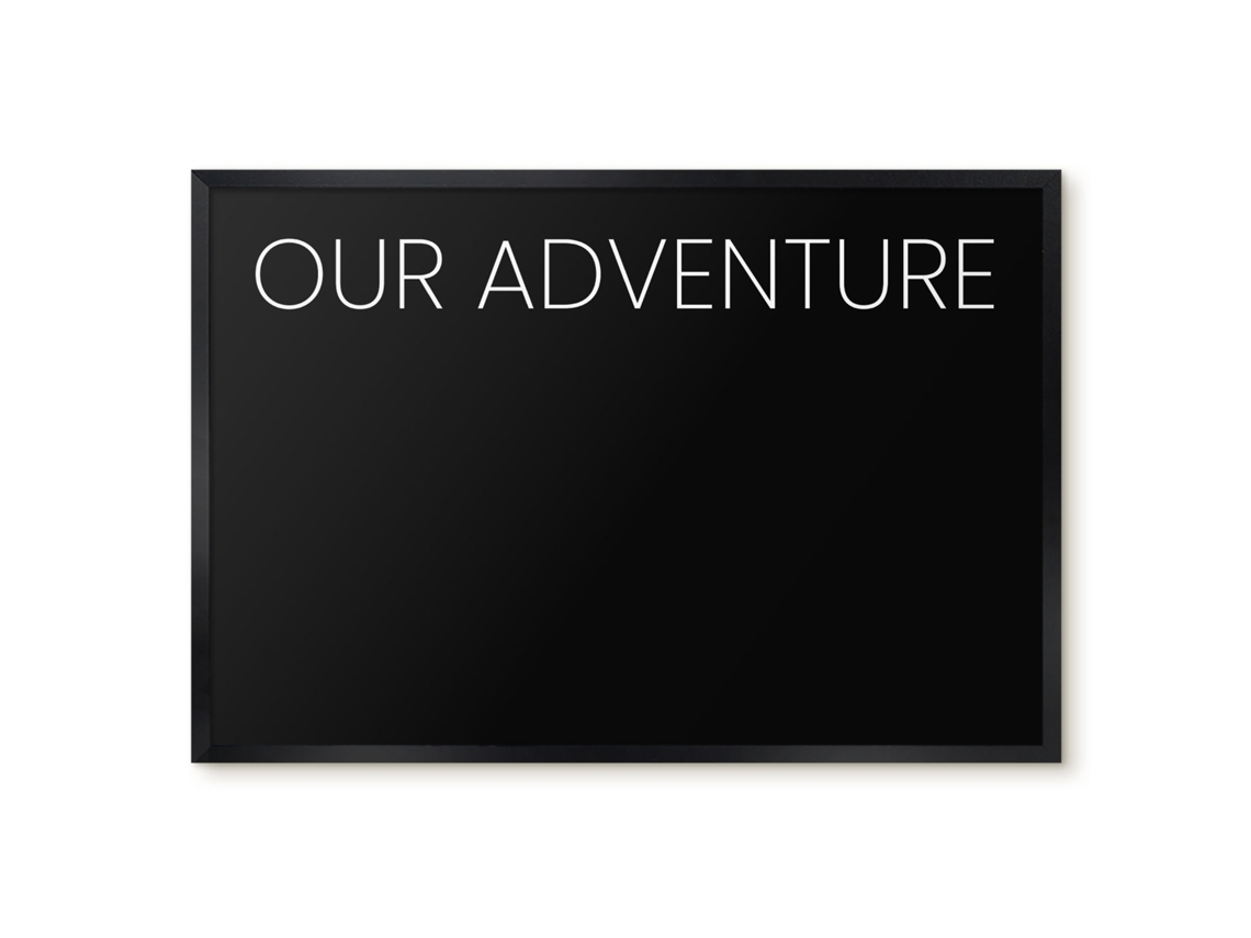 Quadro de vidro magnético Nossa aventura para o hall Espelharte (60x40 cm)