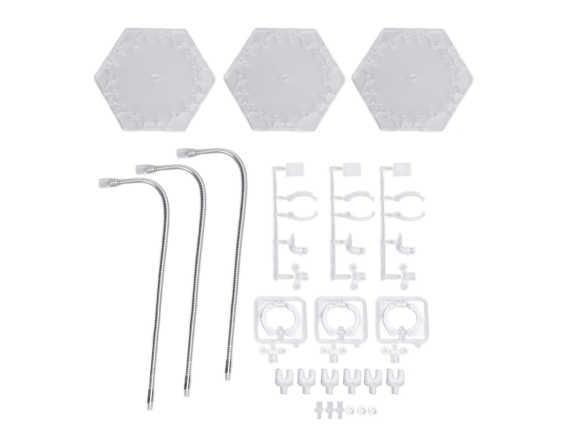 Mali suporte para Bonecos de Ação 3 Pack Base de Exibição Flexível Abs Aço Inox para Modelos de 6 Polegadas Transparente