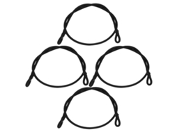 Pacote Com 4 Cordões Elásticos De Látex Reforçados De 6 Mm E 70 Cm Para Alças De Trampolim.