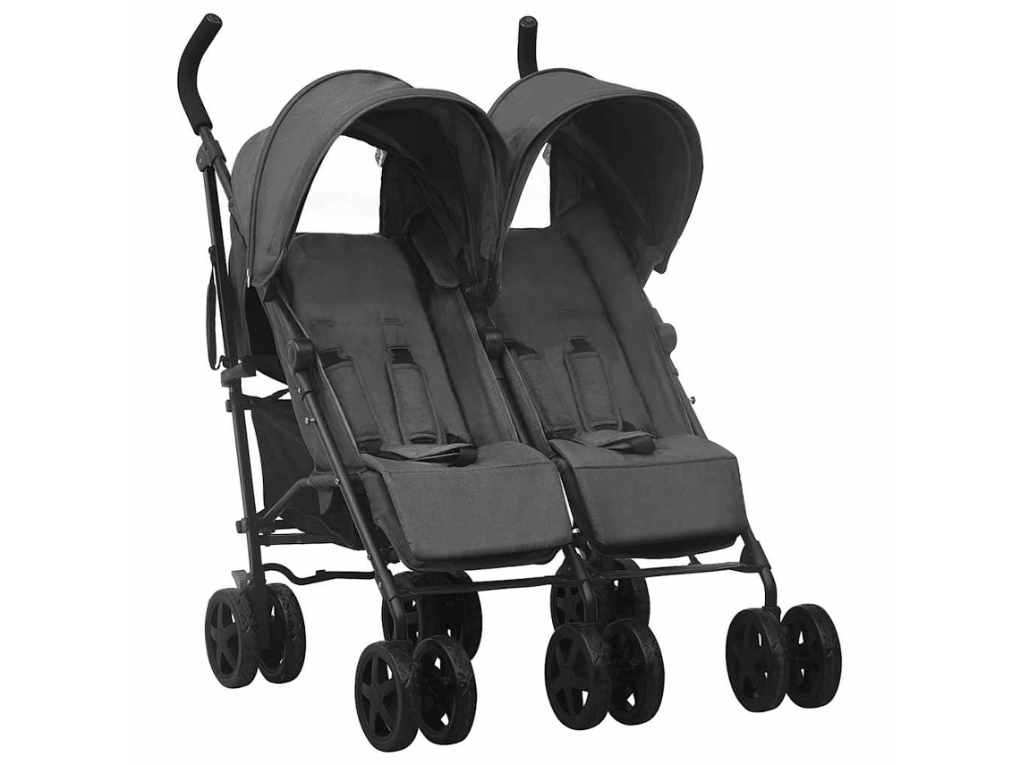 Twin Stroller, Twin Strollers Vidaxl Antracite Aço